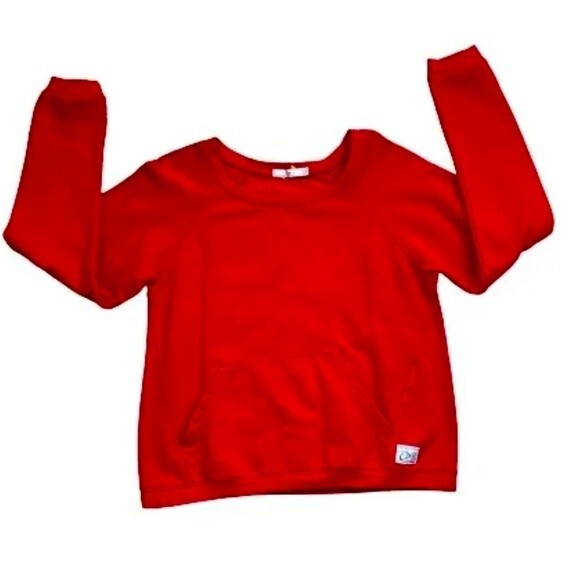 Obey Red Pullover Sweater Women Sweatshirt Long Sleeve Size Small - Picture 2 of 9